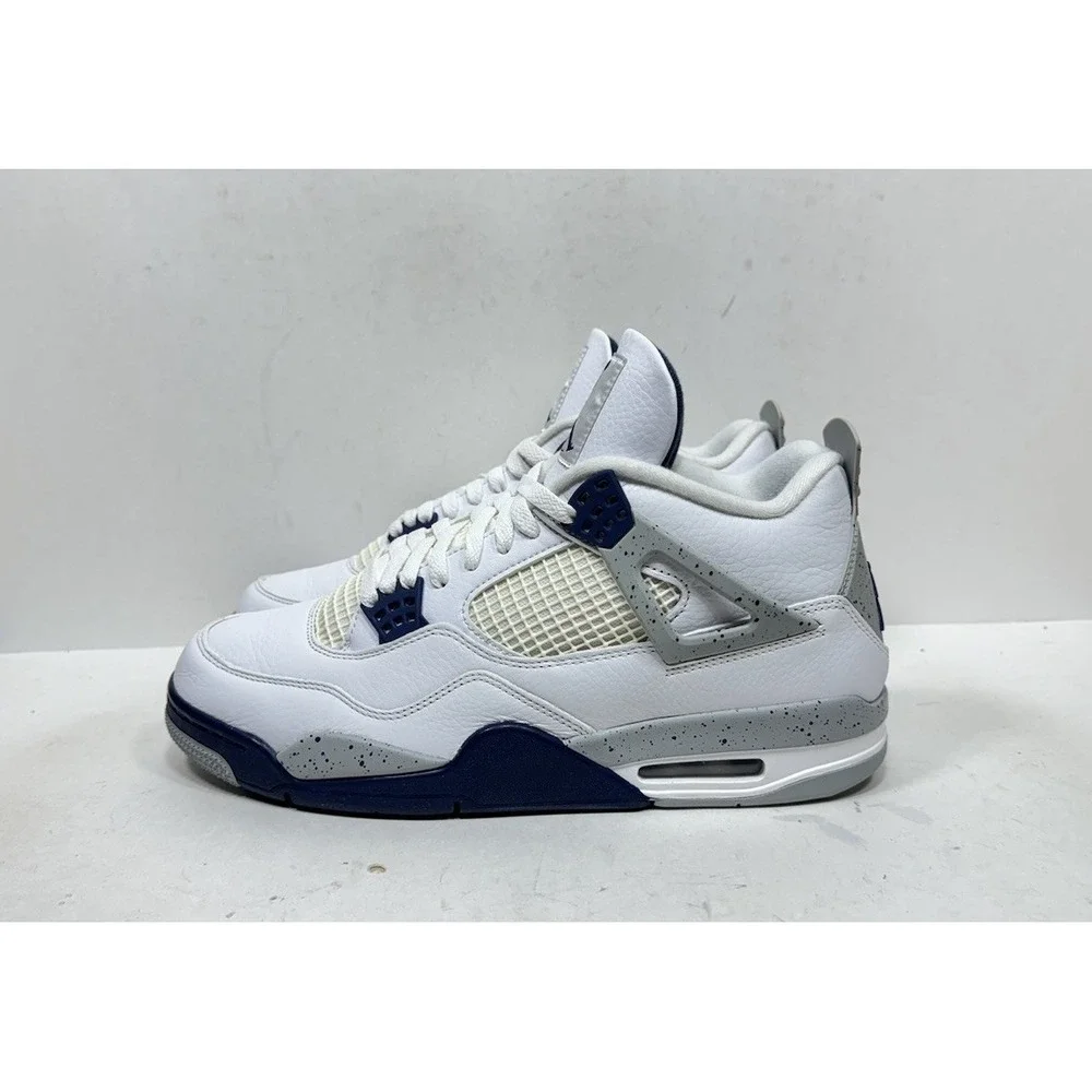 Jordan 4 Retro Midnight Navy Men's Size 11.5 White Cement DH6927-140 Shoes